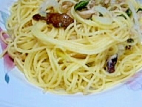 セロリとツナのマヨネーズスパゲティ